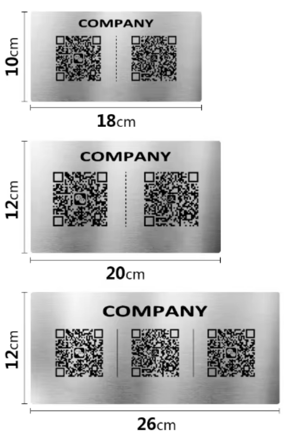 Custom Personalized Metal Display Tags Engraved And Printed Custom Qr Code For Restaurant Cafe Table Menu