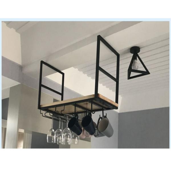 Functional Wood Ceiling Garden Tool Rack Store Display Stand for Garage Overhead Storage