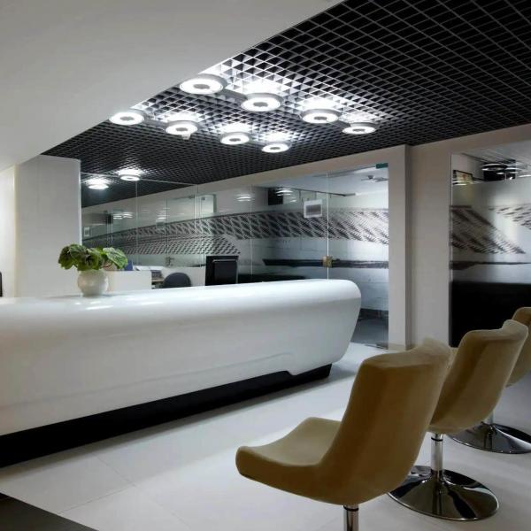 Fireproof Aluminum Ceiling Design 2mm Thick Panel Sound Absorption Ceiling
