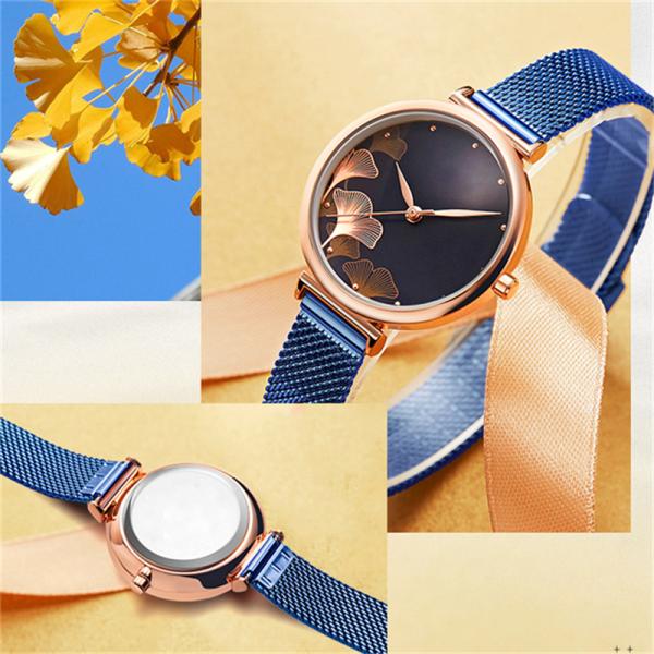 9mm Case Women Quartz Wrist Watch Symmetrical 3ATM Waterproof