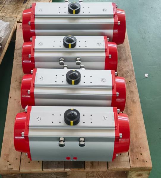 Silver Color Single Action 90 Degree Pneumatic Actuator Control Valve