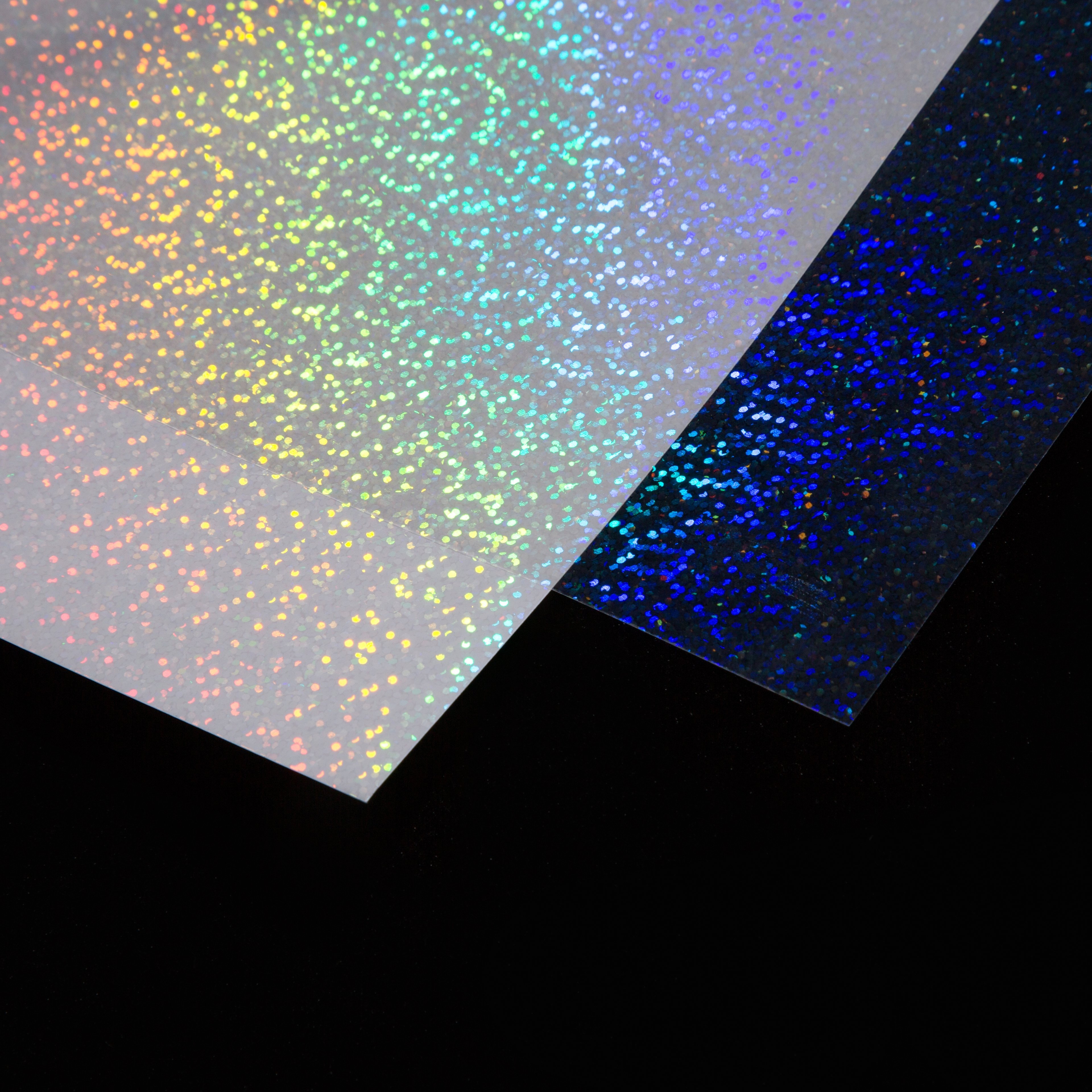 A4 Self Adhesive Holographic Dots Pattern Cold Lamination Film PVC PP For Packaging Decoration