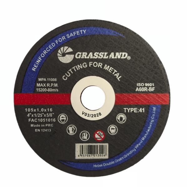 105 X 1 X 16 MM Metal Grinding Discs with Multilevel Glass Fiber Mesh and Resin Bonded Material