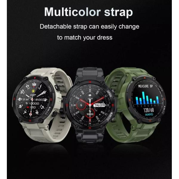 IP67 Waterproof Pressure Oxgen Tracking Sports Smartwatch With 1.28 Inch Screen