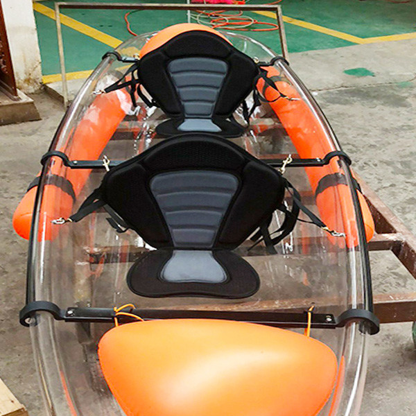 Transparent Plastic Rowing Boat , 0 - 360 Degree Blade River Fishing Boats