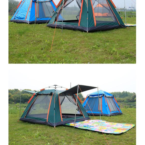 поп располагаясь лагерем шатра ткани солнцезащитного крема 210D 215x215cm серебряный покрытый водоустойчивый автоматический на открытом воздухе вверх по шатрам