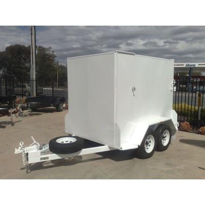 10x5 Fully Enclosed Tandem Trailer , Single Axle Enclosed Trailer With Brakes & Ramp