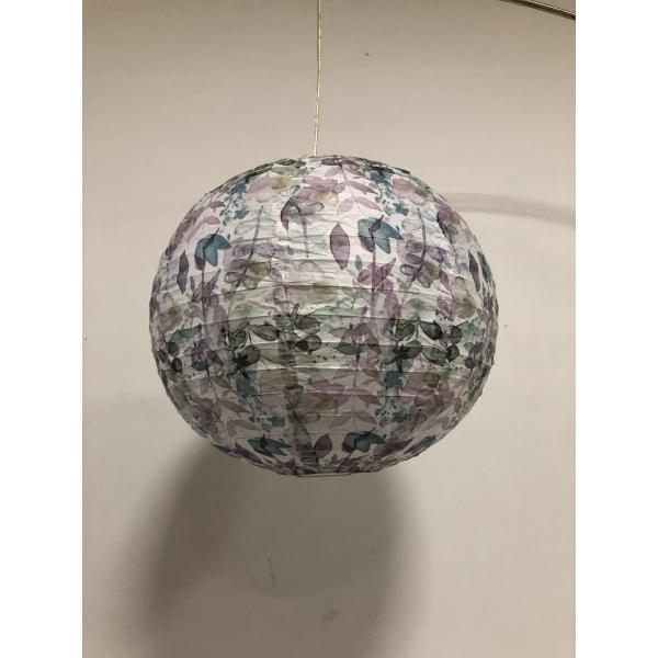 300mm ball shape Paper Kids Bedroom Lampshades With Flower Printed