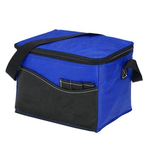 Blue Waterproof Insulated Cooler Bags , Thermal Lunch Bag Polyester 40*30*30cm