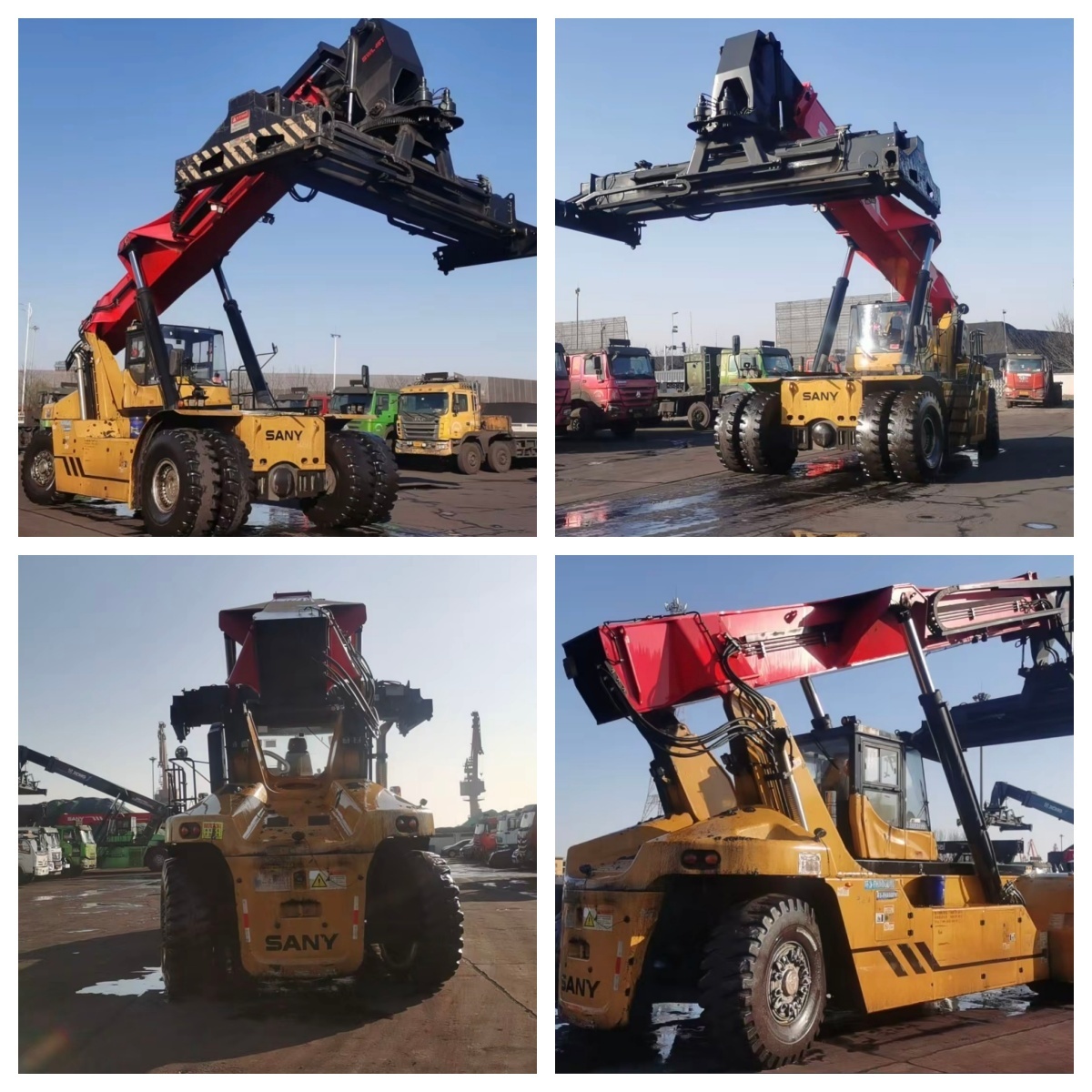 SANY SRSC45V 45 Ton Reach Stacker Diesel Container Handler Used Forklift Truck Heavy Duty Port Lifting Equipment