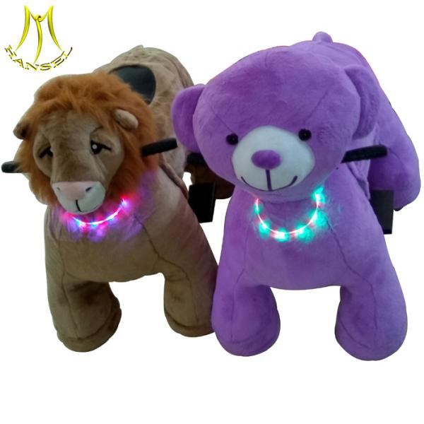 Hansel plush toys stuffed animalsand ride on battery animal toy with plush motorized animals for sale
