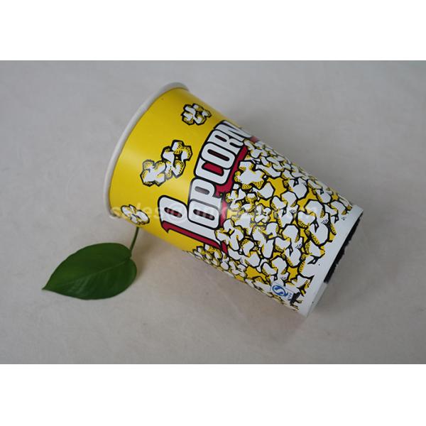 170 oz Yellow Color Custom Printed Paper Cups for Popcorn Large Capcity