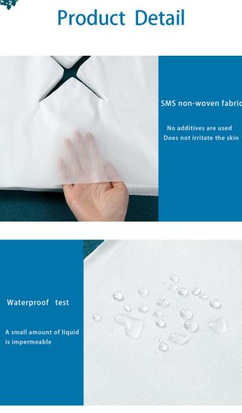 Massage Non-Woven Disposable Towel With Headrest Disposable Beauty Salon Cave Massage Mat Pillow Towel