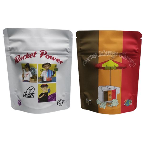 Digital Printing Bag 3.5G 1LB Soft Touch Holographic Pouch High Barrier Smell Proof Child Proof Zipper Stand Up Bags