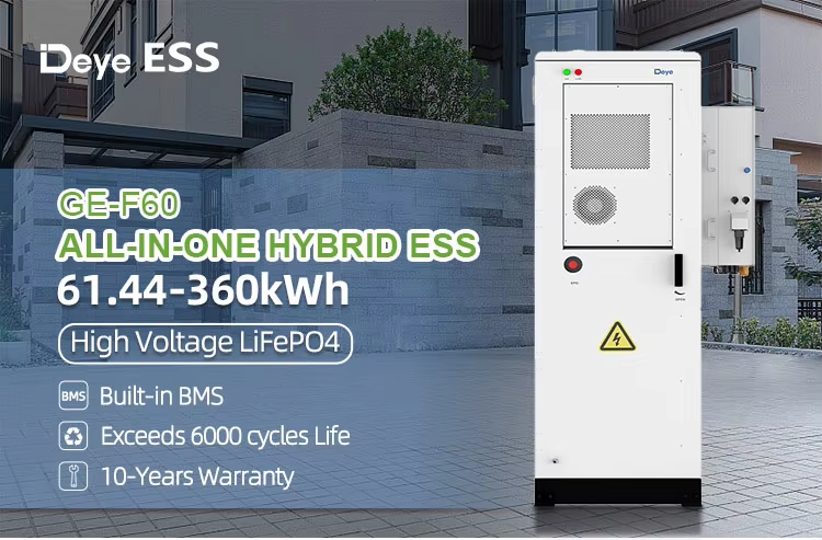 Deye Lithium Battery 61.44kwh-360kwh High Voltage All in One Rack Mount LiFePO4 Battery for Solar Energy System