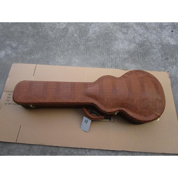 Brown Croco Print Hard Cover Guitar Case , 41 Inch Classical Guitar Hard Case