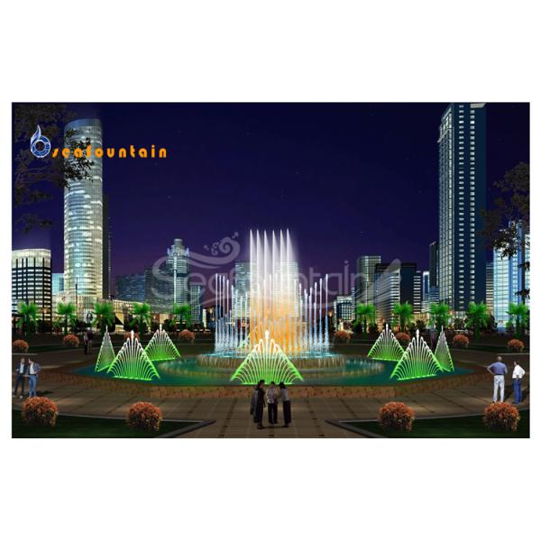 Changeable Lamps Musical Floating Fountain Stainless Outdoor