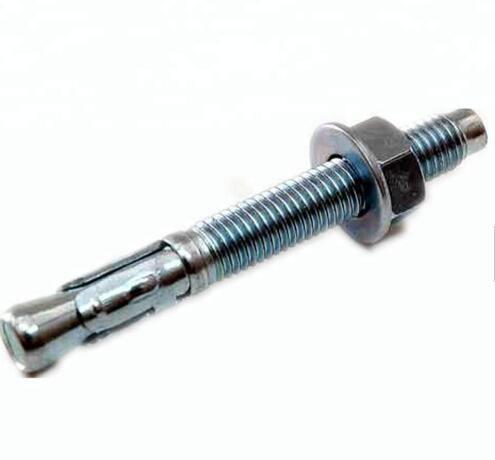 Wedge Anchor Carbon Steel Hex Socket Head Bolt M10 Size Zinc Plate Surface