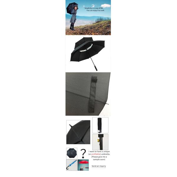 oversize Long Shaft Golf Standard Wind Resistant Umbrella Specification Logo Plastic Tips