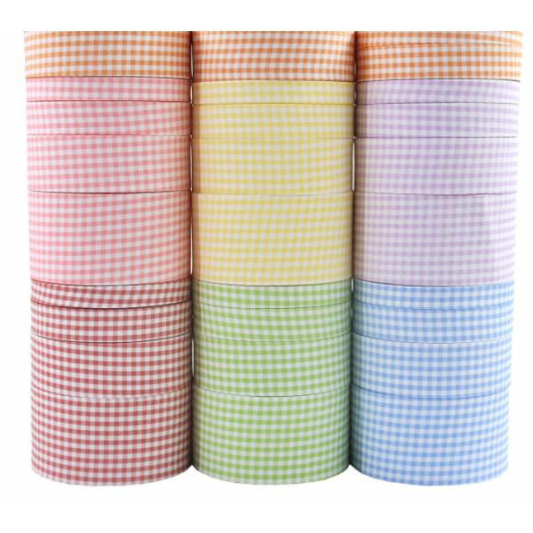 Grid pressed fabric ribbon, small grid woven ribbon, handmade DIY bow tie, hair accessory, bow tie, clothing, cotton fabric ribbon