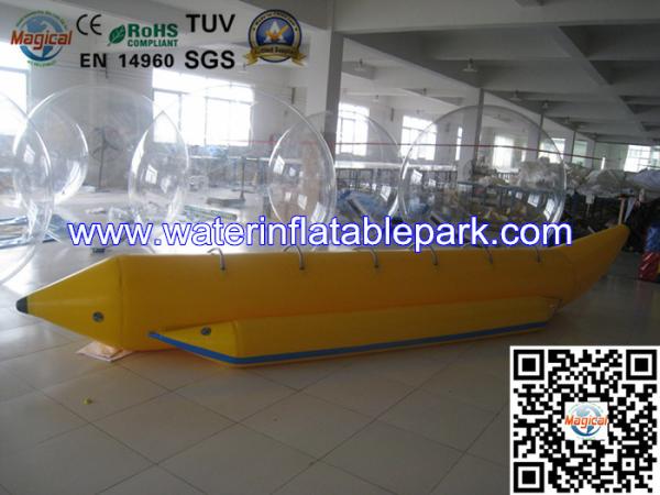 Fire resistance  Yellow Banana Fishing Boats For Commercial Rental
