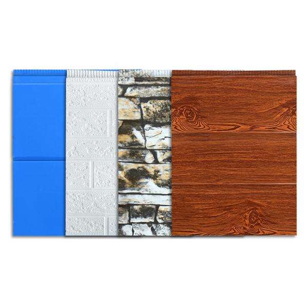 Panneau mural sandwich ignifuge avec un motif de marbre en briques de ciment et un design léger