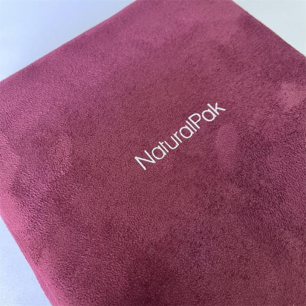 Luxury Jewellery Packaging Box Plastic Covered Microfiber soft Pendant Bracelet Bangle Necklace Burgundy rounded corner