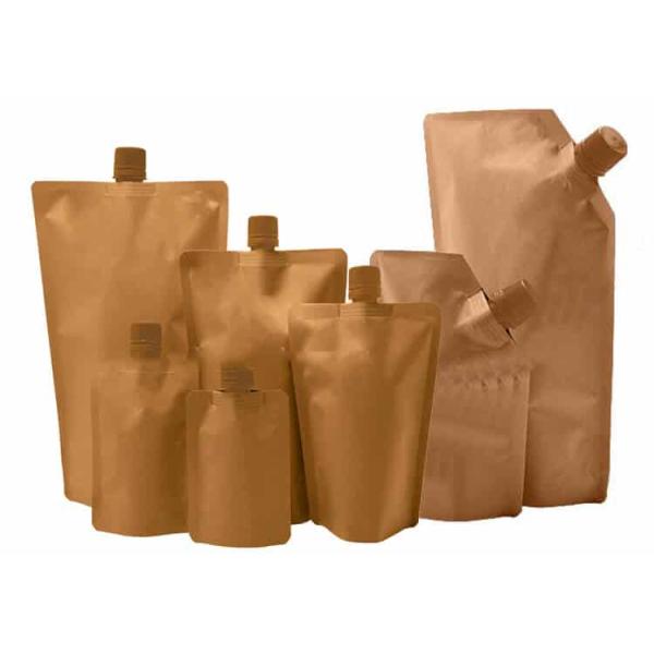 El canalón se coloca encima del lacre fuerte del bolso de las bolsas de los condimentos preparados de antemano líquidos de las bebidas