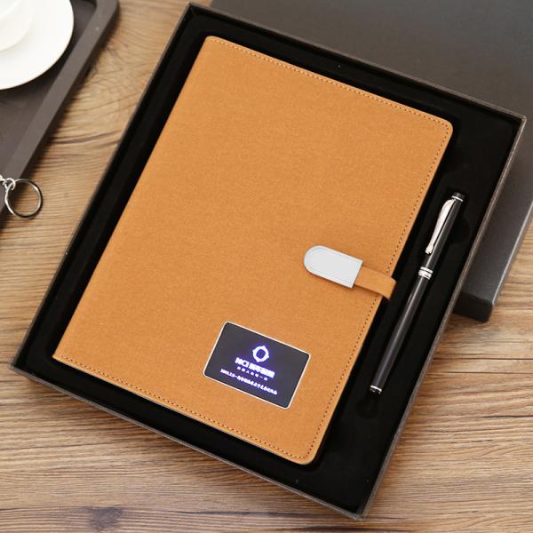 Материал изготовленного на заказ подарка тетради банка силы корпоративного портативный ультратонкий кожаный