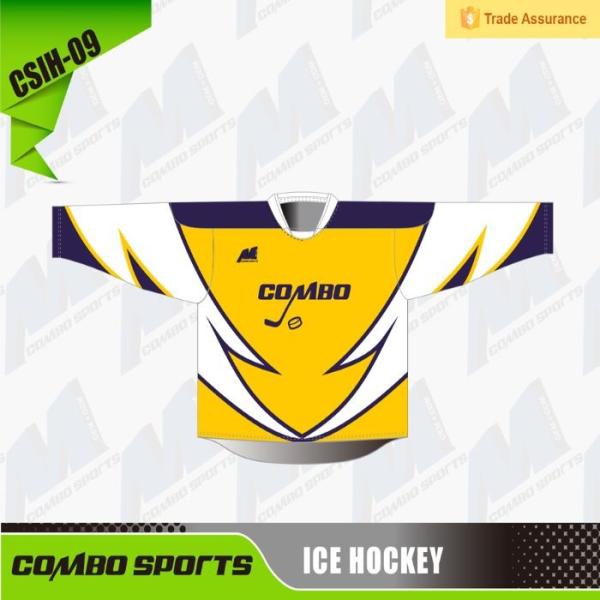 Quick Drying 2XL Cool Ice Hockey Jerseys , 300gsm Ice Hockey Uniform