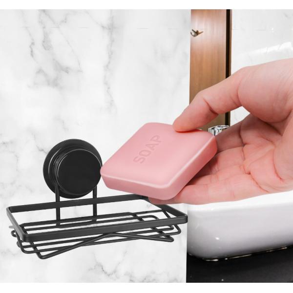 Всасывание установило Caddies ливня нержавеющей стали, держатель блюда мыла черноты WGO