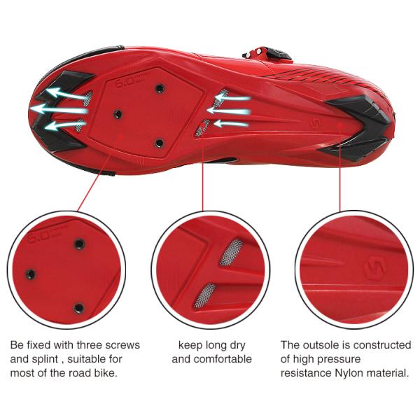 Многофункциональные ботинки велосипеда гонок дороги, черный велосипед дороги обувают влагонепроницаемое