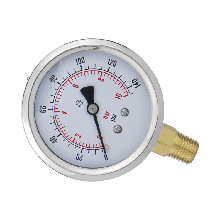 Precision Stainless Steel Oil Pressure Gauge for Industrial 2.5% Accuracy Guaranteed
