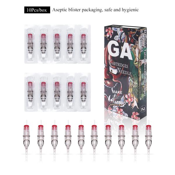 20pcs Disposable Tattoo Needles 7RL Stainless Steel Cartridges
