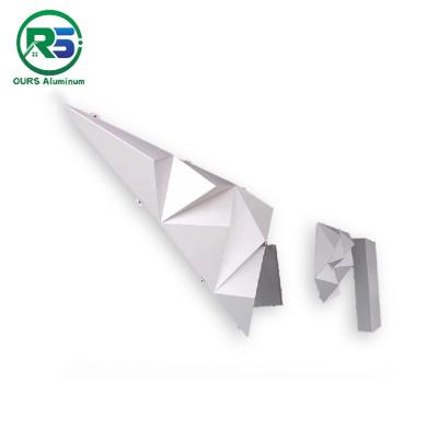 White Shaped PVDF Art Deco Wall Panels Exterior Building Decoration