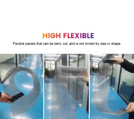 P15.6 Customized Large LED Holographic Smart App Control Screen Ultra Thin Transparent Flim Screen Stage Show Commercial Window