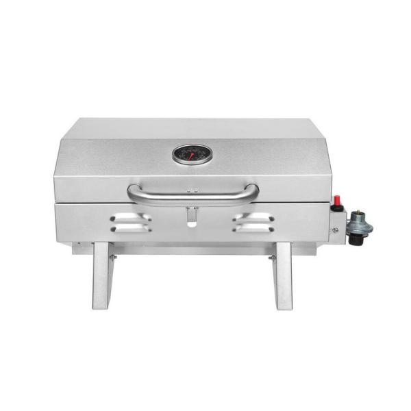 8.7kg Grill de Gás Portátil de Aço Inoxidável Grill de Grelha para Acampamento ao Ar Livre Design Compacto