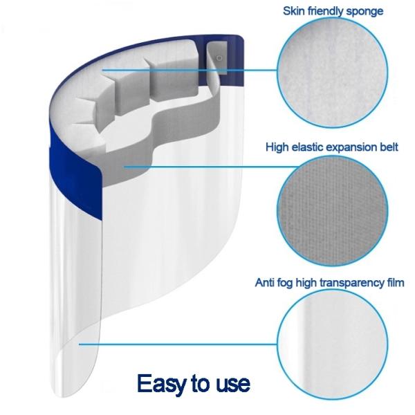 Virus protection mask with FDA and CE certification face shield