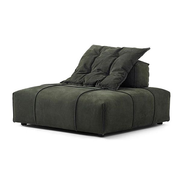 Italian-Style Baxter Panama Sectional Sofa Set Tofu Module Minimalist Matte Fabric with Genuine Leather Designer Collection
