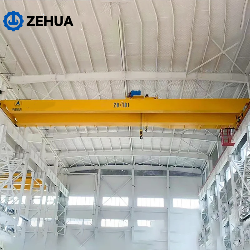 Zehua Double Wheel European Model Type Ksq Double Girder Electromagnetic Overhead Crane