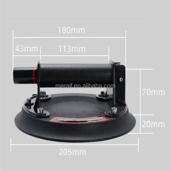 8inch Pump Action Vacuum Suction Cup Lifter Sucker With ABS or Steel  Handle For Glass Stone