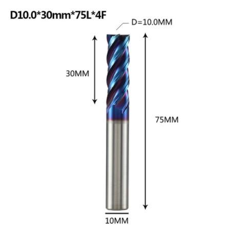 4 Flutes Solid Tungsten Carbide End Mill HRC50 For Stainless Steel