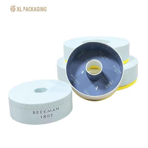 Custom Size 3-Piece Round Paper Tube Gift Box Set with Food-Safe Liner for Macaron & Dessert Packaging