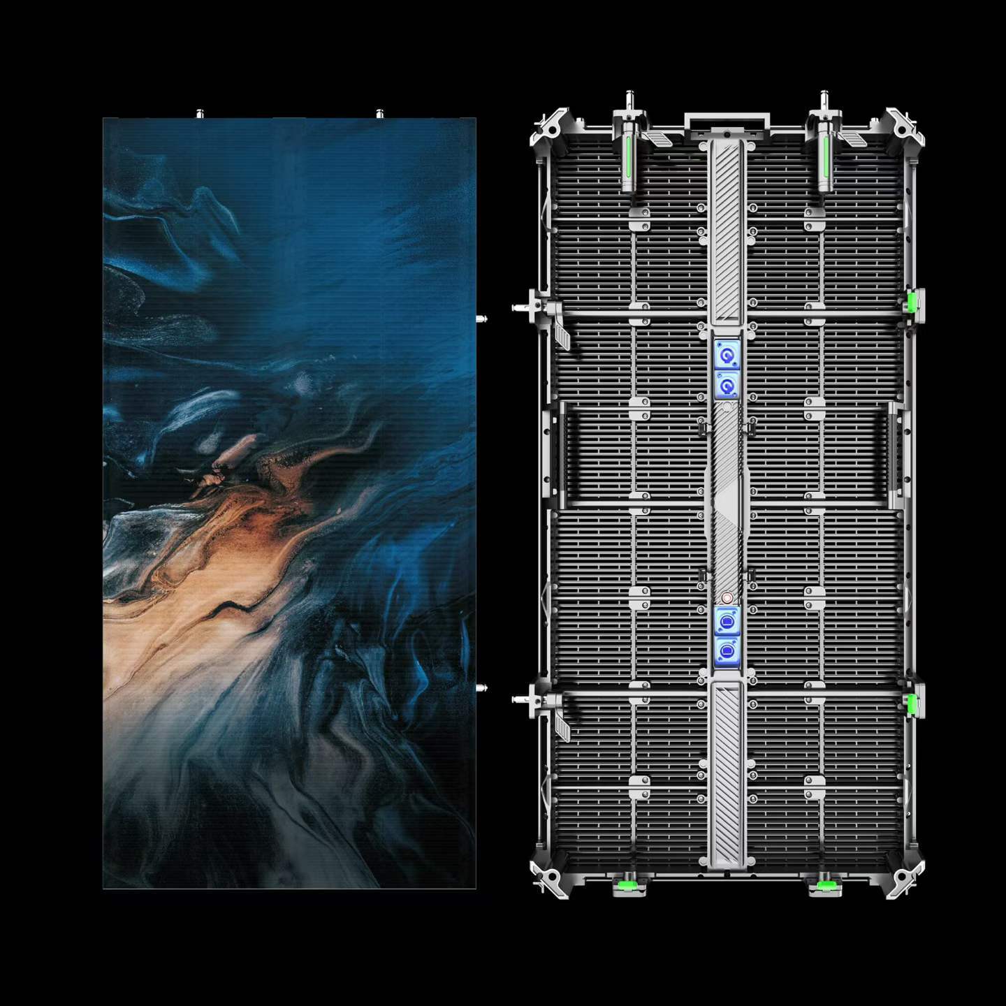 Outdoor Transparent LED Display Cabinet IP65 Waterproof LED Screen