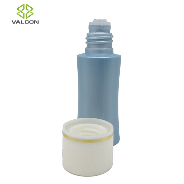Blue Plastic Lotion Bottles , Custom Plastic Bottles Transparent Screw Cap