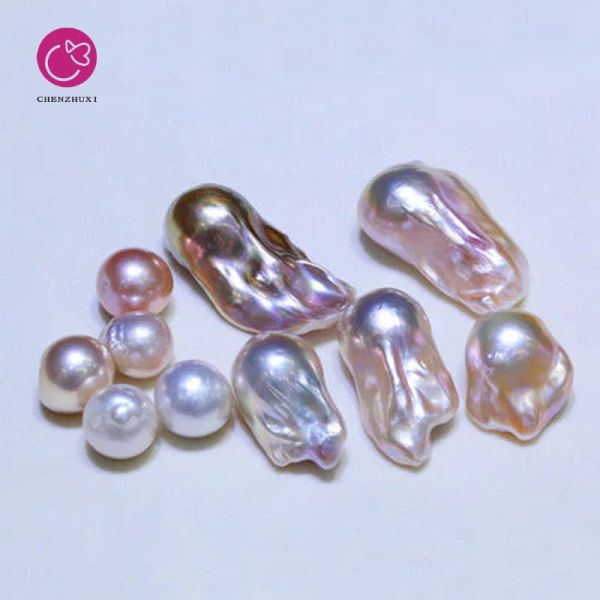 Natural Baroque Pearl Strand Round Baroque Pearl Earrings for Jewelry Making
