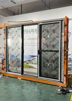 AS2047 Certified AS150 Series Aluminum Sliding Door with 6063-T5 Alloy Frame and Double-Layer Tempered Glass