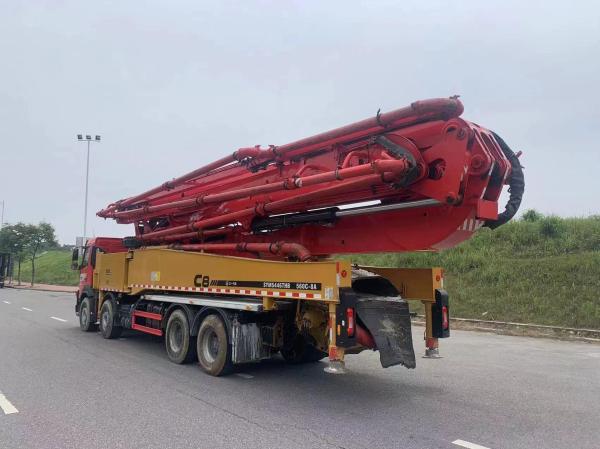180m 178 rouge Volvo châssis 56m Béton d'occasion Pompes de camion de camion Pompes montées pour le bâtiment