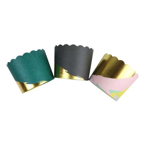 Pink Gold Foil Large Paper Baking Cupcakes Muffin Cupcakes