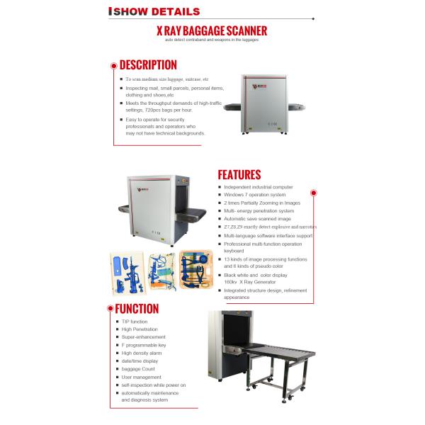 High Precision Airport Baggage X Ray Machines Law Enforcement Organizations